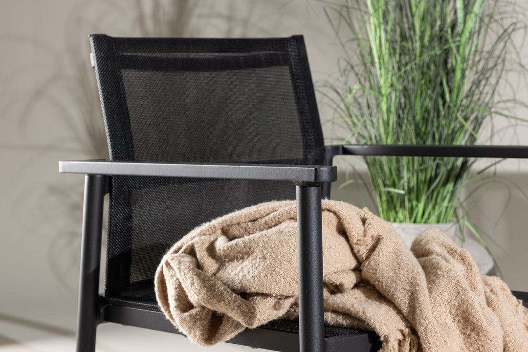 Venture Home Break - Sofa set- Black / Black - Aluminium / Textilene -
