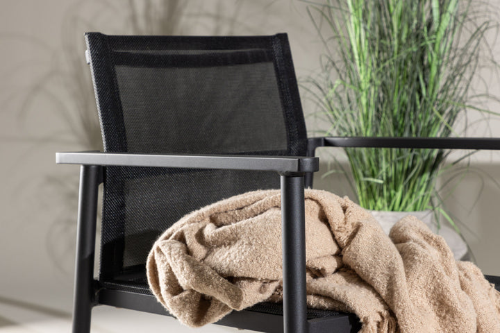 Venture Home Break - Sofa set- Black / Black - Aluminium / Textilene -