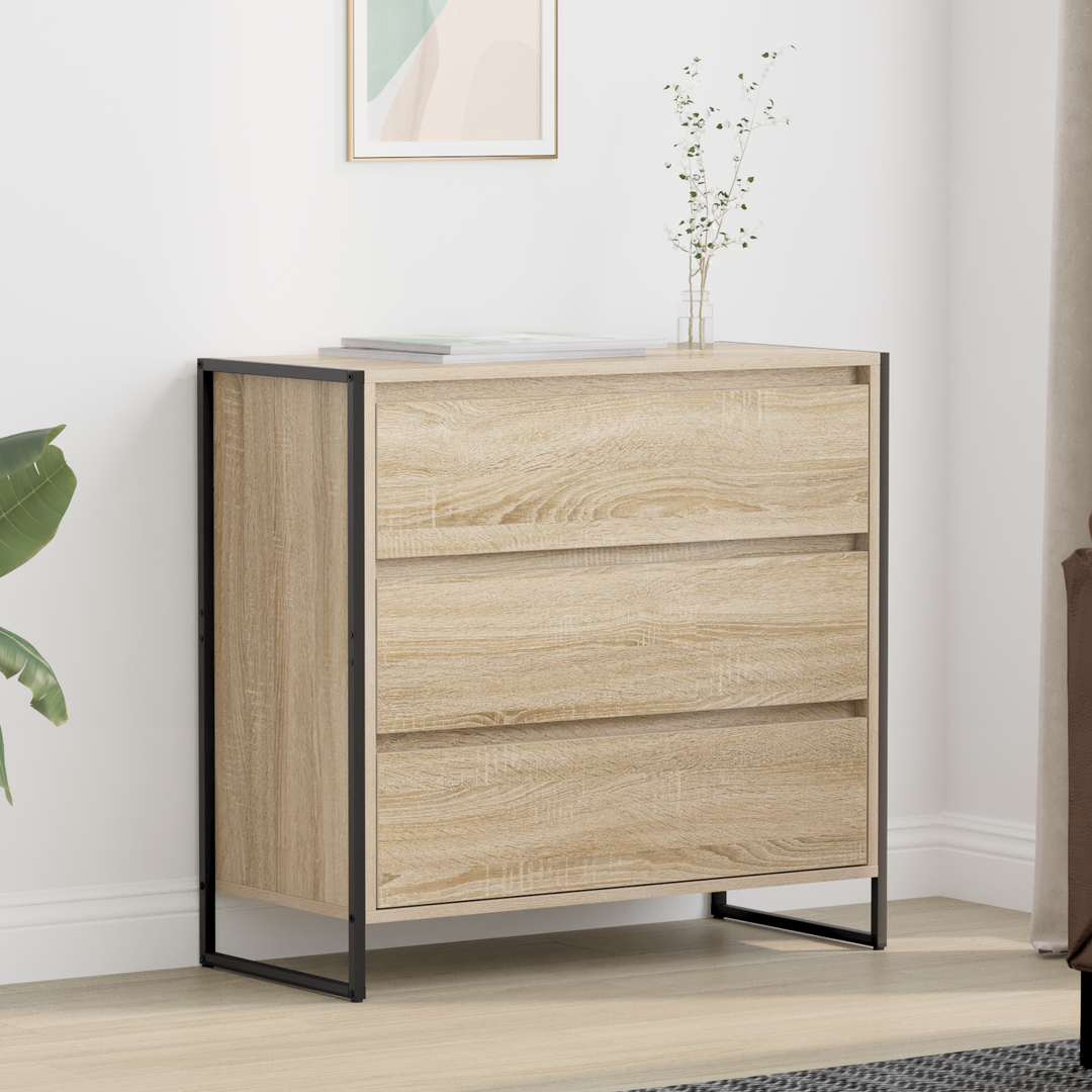 Sideboard med skuffe Sonoma 79 x 36 x 75.5 cm Konstrueret træ