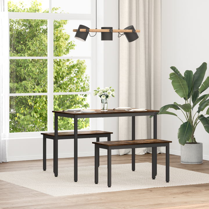 bænk Røget Eg 80 x 35 x 45 cm Konstrueret træ