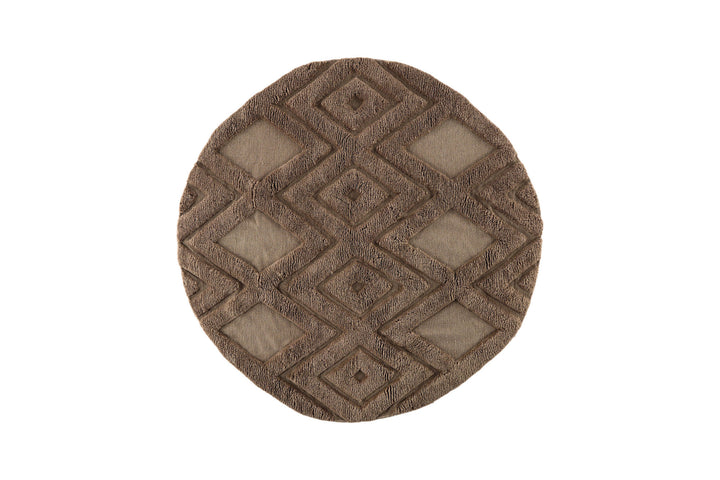 Vind Dahlia Wool - 200*200- -Round-Dark Brown