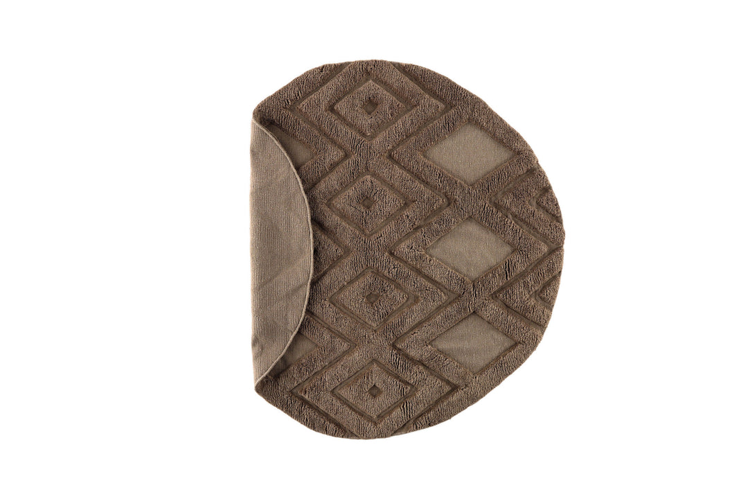 Vind Dahlia Wool - 200*200- -Round-Dark Brown