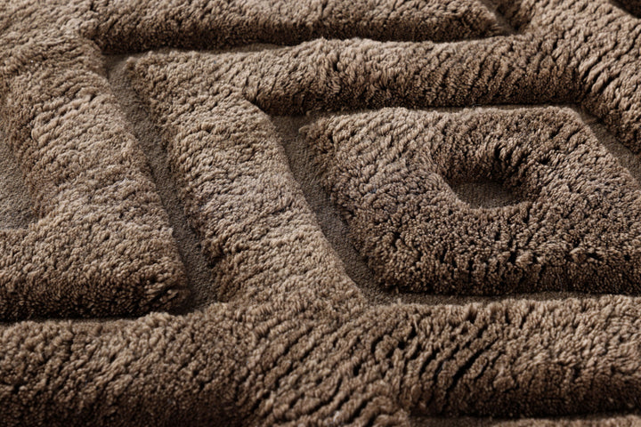Vind Dahlia Wool - 200*200- -Round-Dark Brown