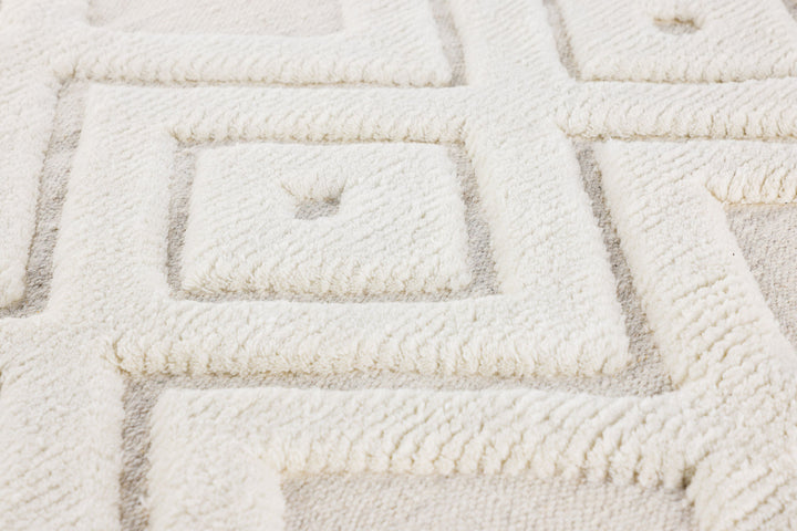 Vind Dahlia Wool - 160*230- -Rectangular-White