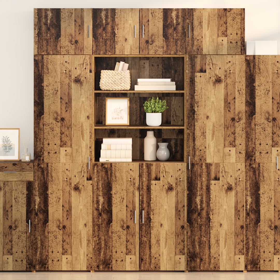 Highboard Gammelt træ 80 x 42,5 x 185 cm Konstrueret træ