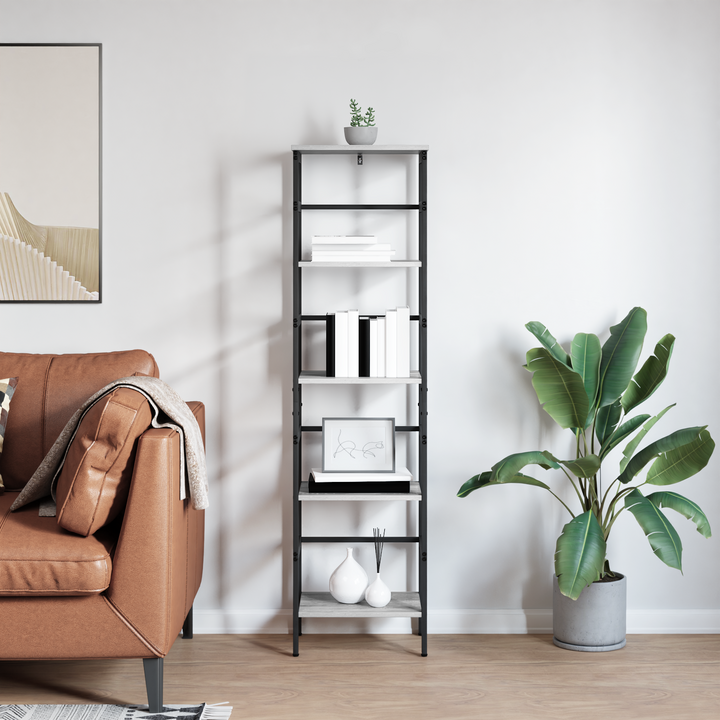 Bogreol Grå Sonoma 40 x 29,5 x 149 cm Konstrueret træ
