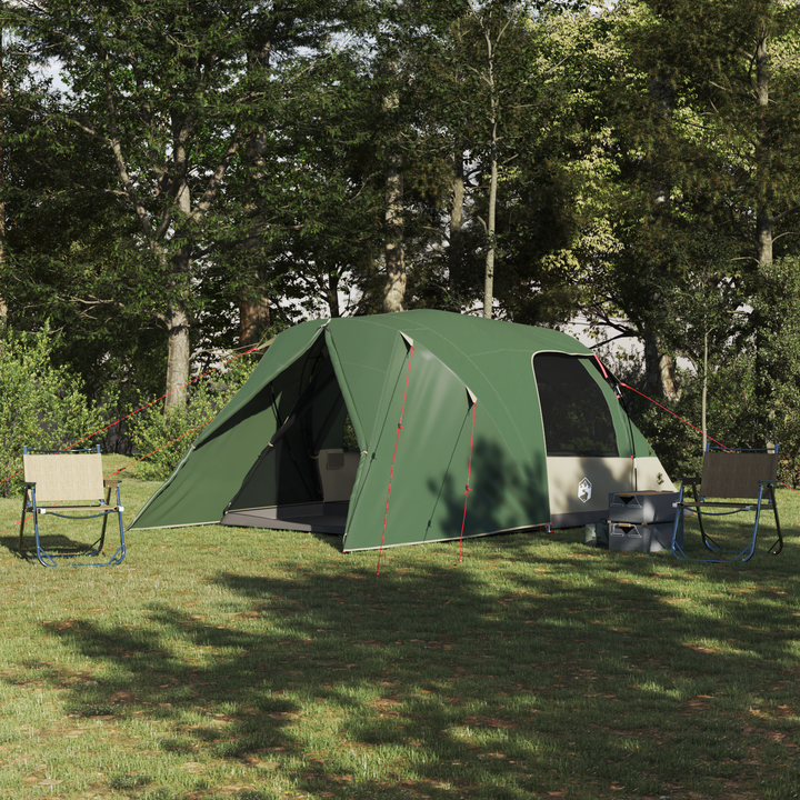 Dome Telt 4-Personer med tag Grøn 455 x 252 x 178 cm