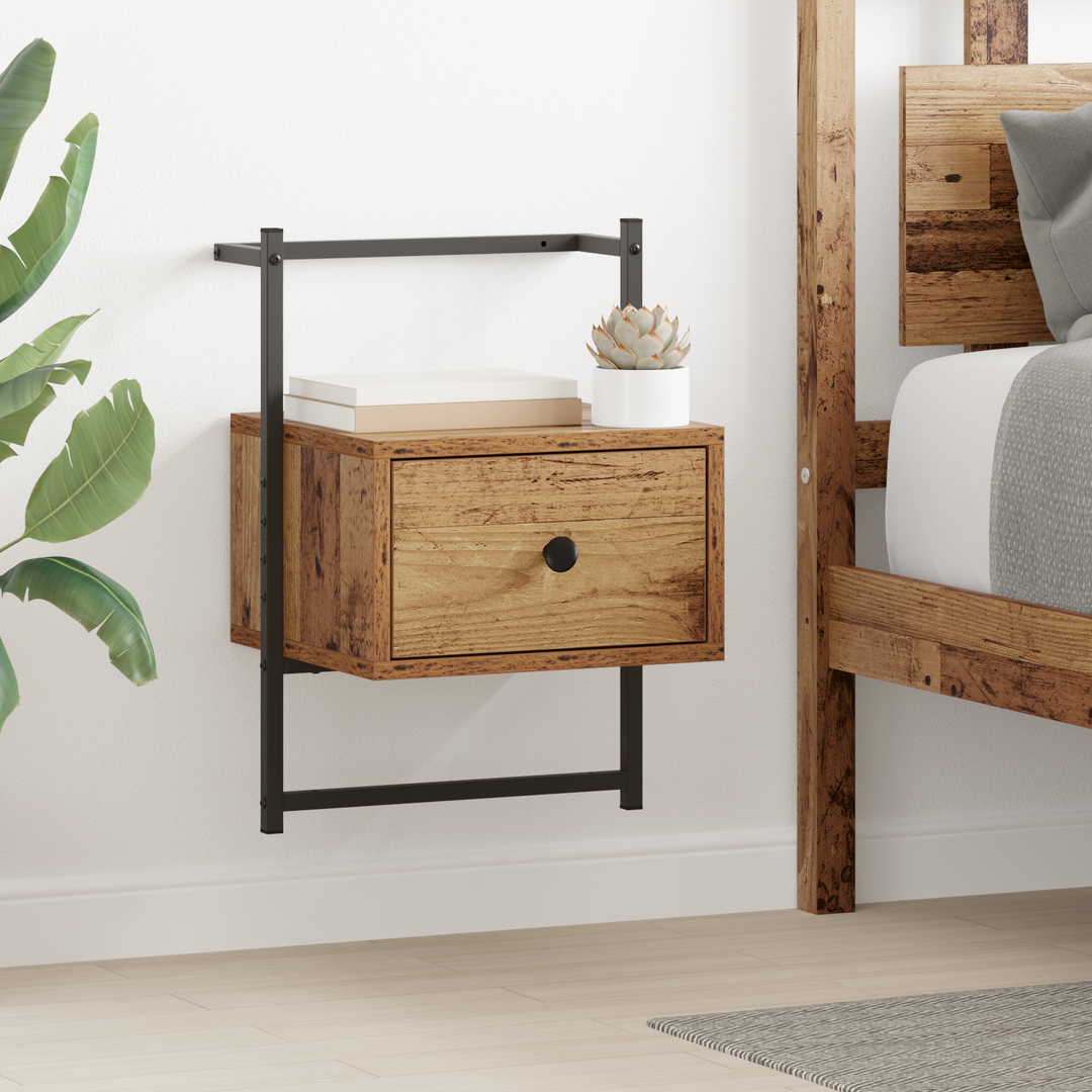 Natskab 2 pcs Gammelt træ 35 x 30 x 51 cm Konstrueret træ