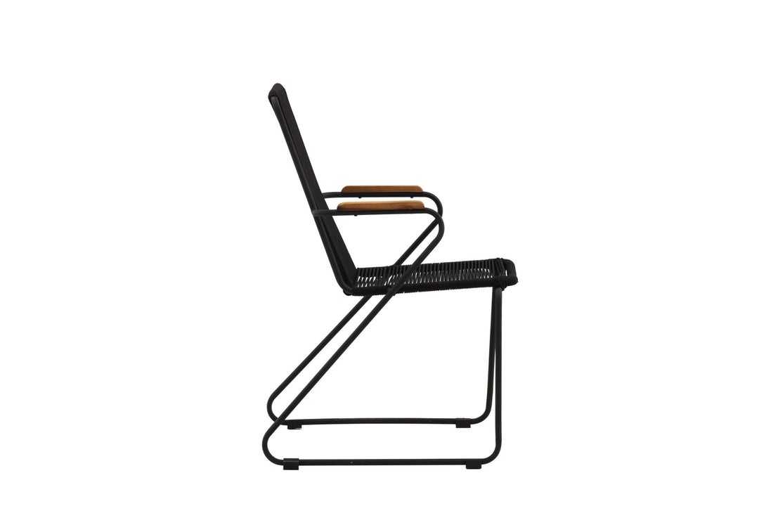 Venture Home Bois Armchair 2-pack - Black Alu / Black Rope / Acacia