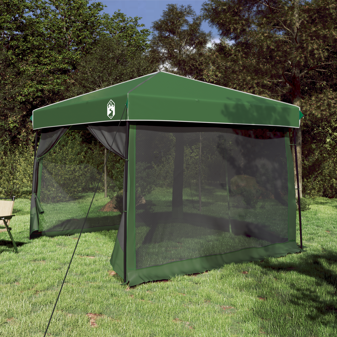 Camping Telt Sæt med tag 2 pcs Grøn Taffeta og Stof