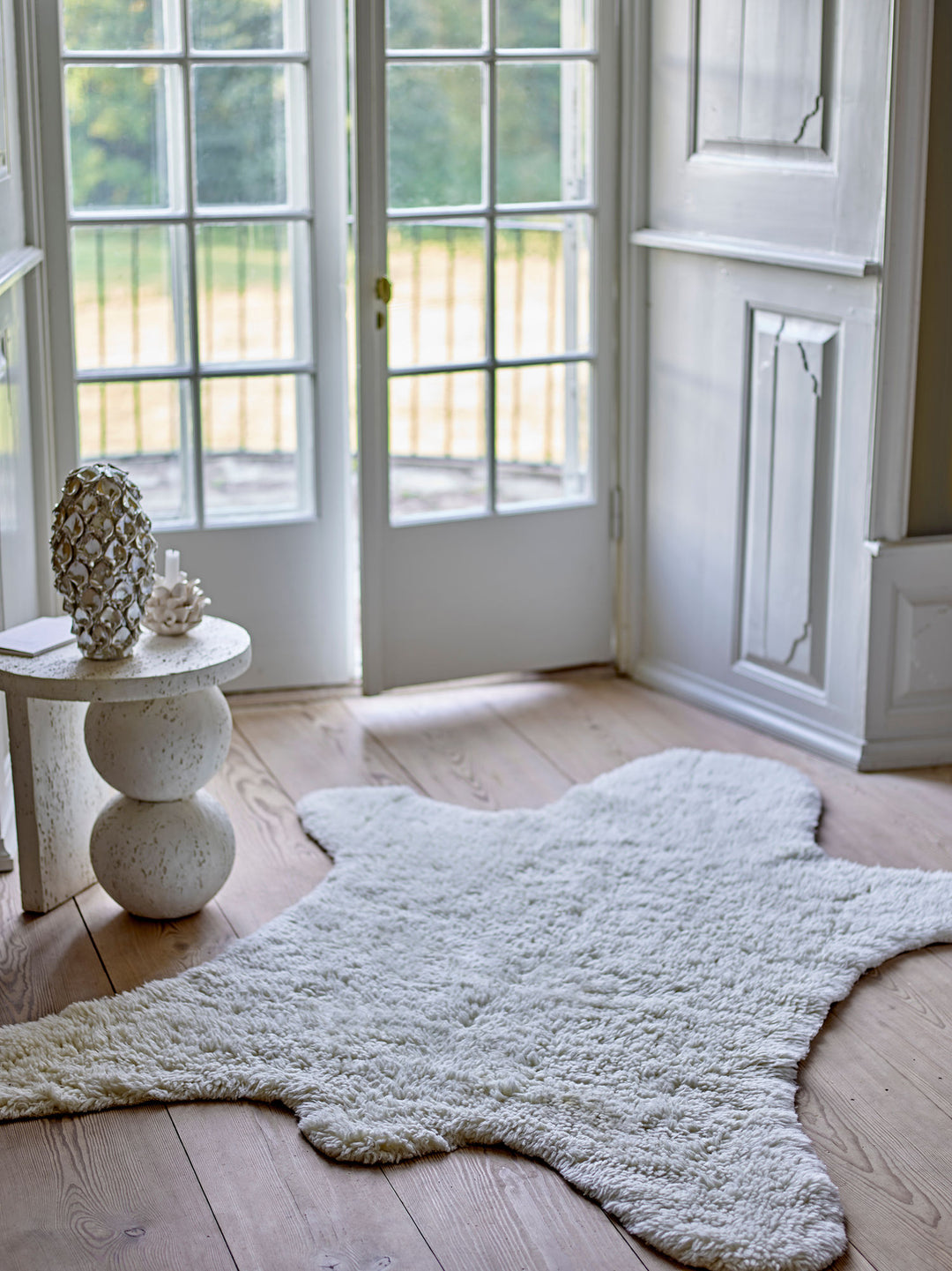 Bloomingville MINI Bear Tæppe, Hvid, Uld