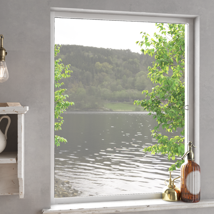 Insektnet til vinduer Hvid 130 x 150 cm Aluminium og glasfiber