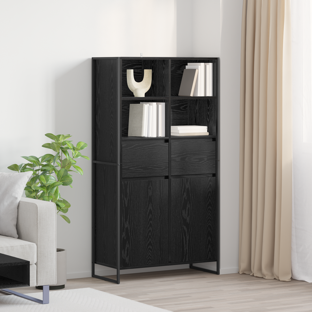 Sideboard Sort eg 81 x 36 x 150.5 cm Konstrueret træ