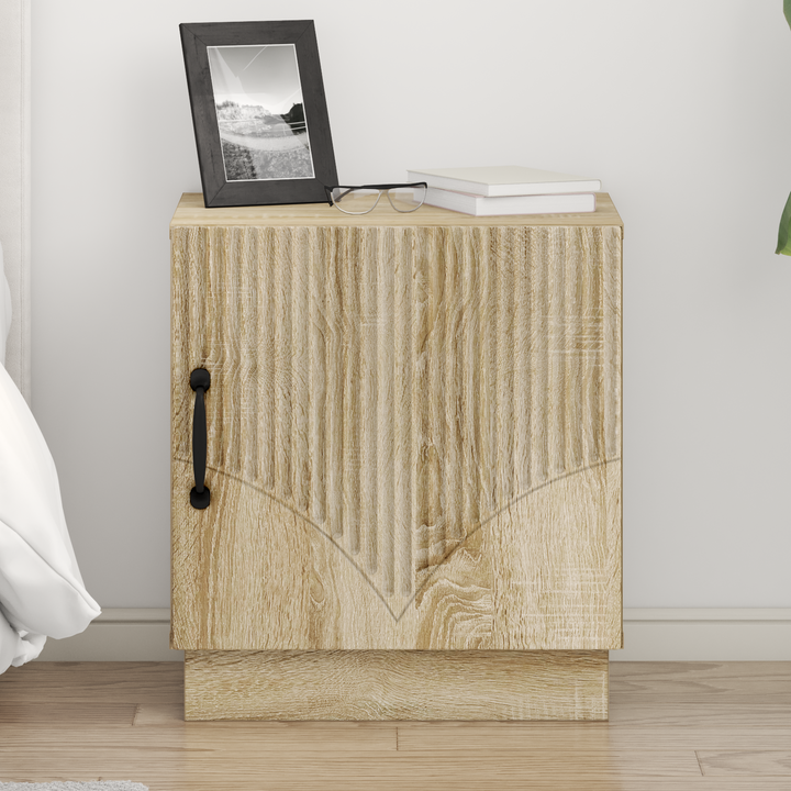 Sengebord 2 pcs Sonoma-eg 43 x 34,5 x 47 cm Konstrueret træ