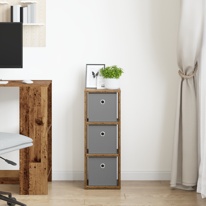 Sideboard med skuffe Gammelt træ 25,5 x 22 x 69,5 cm
