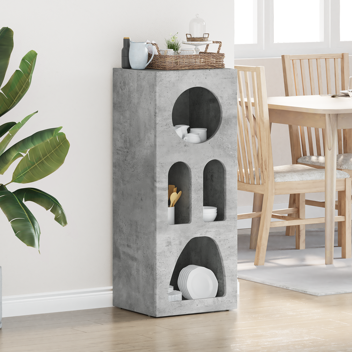 Sideboard ELST Beton Grå 40 x 35 x 100.5 cm Konstrueret træ