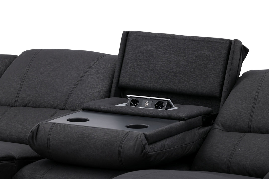 Venture Home Singapore Recliner Sofa  -  / Black
