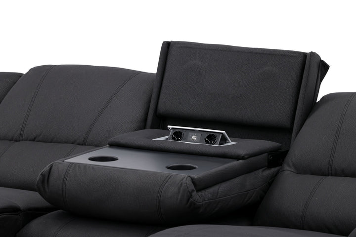 Venture Home Singapore Recliner Sofa  -  / Black