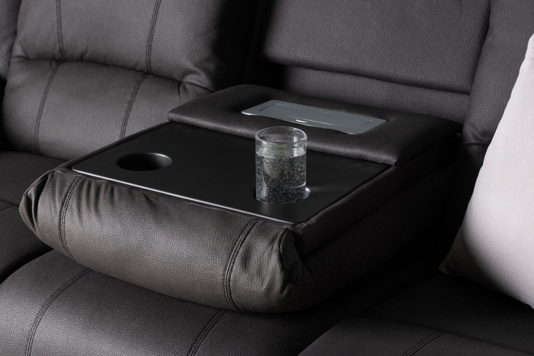 Venture Home Singapore Recliner Sofa  -  / Black