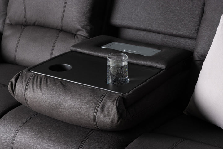 Venture Home Singapore Recliner Sofa  -  / Black