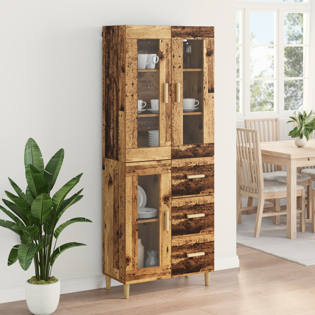 Highboard Gammelt træ 69,5 x 34 x 180 cm Konstrueret træ