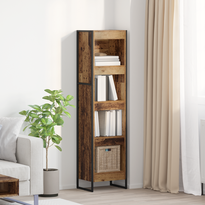 Bogskab Gammelt træ 40 x 30 x 155 cm Konstrueret træ
