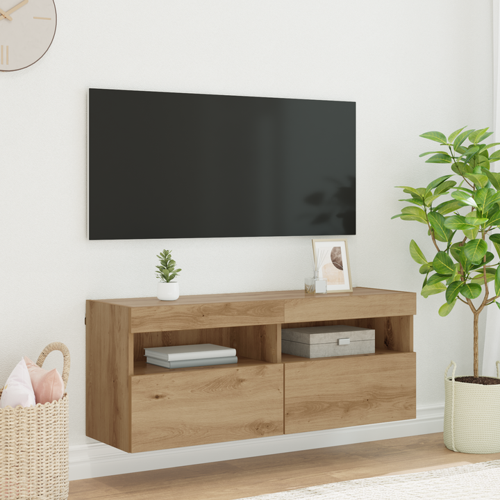 TV vægskab Artisan Egetræ 100 x 30 x 40 cm Konstrueret træ