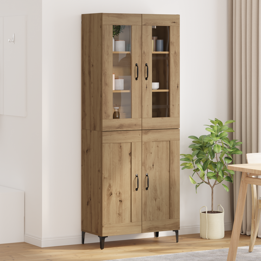 Highboard Artisan Egetræ 69,5 x 34 x 180 cm Konstrueret træ