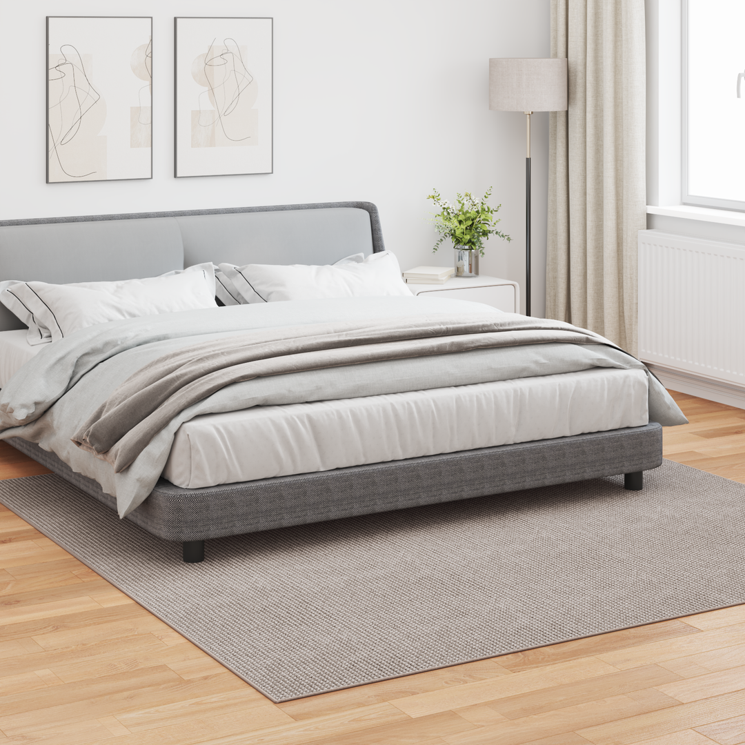 Områdetæpper LUGO Creme og Taupe 240 x 240 cm Polyester