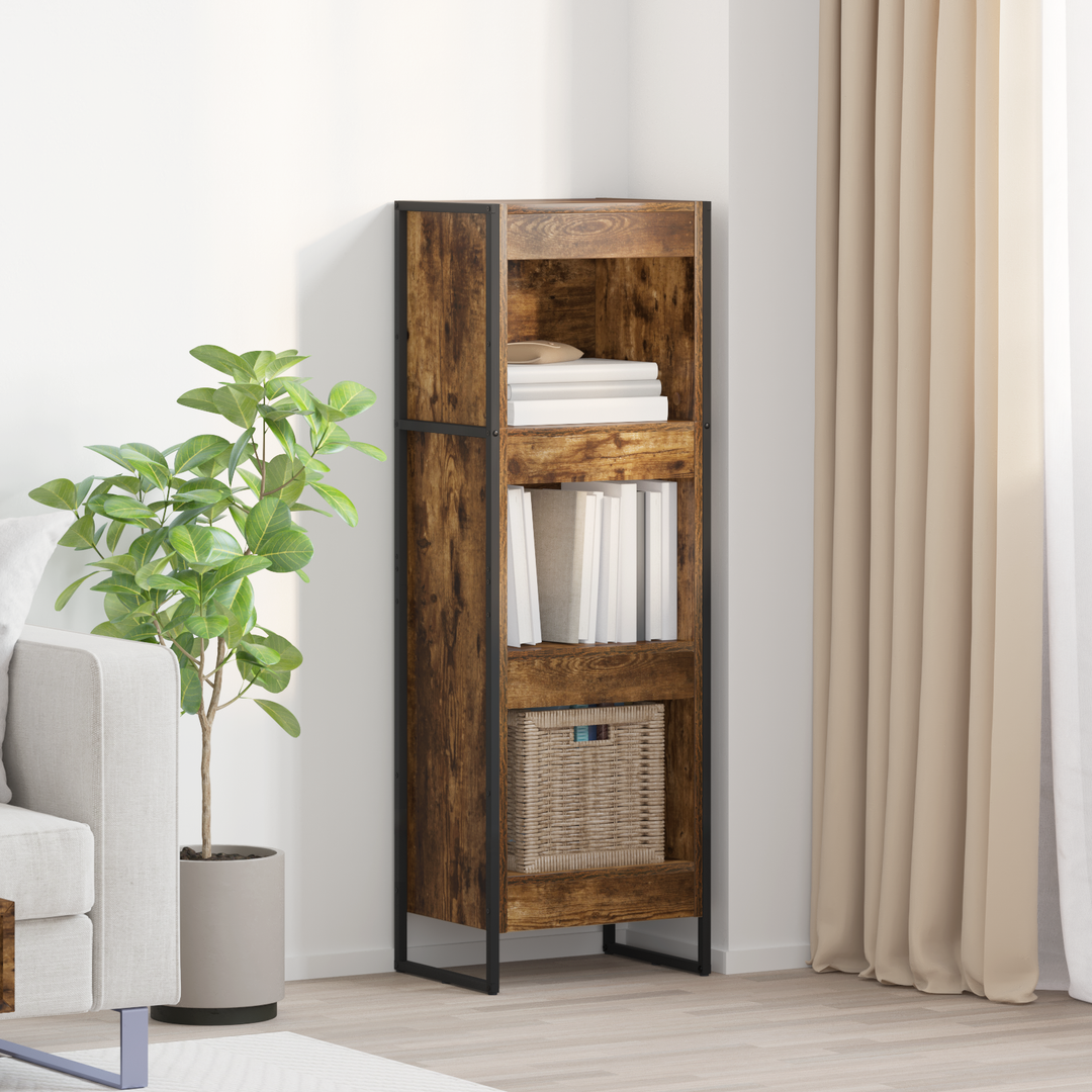 Bogskab Røget Eg 40 x 30 x 121 cm Konstrueret træ
