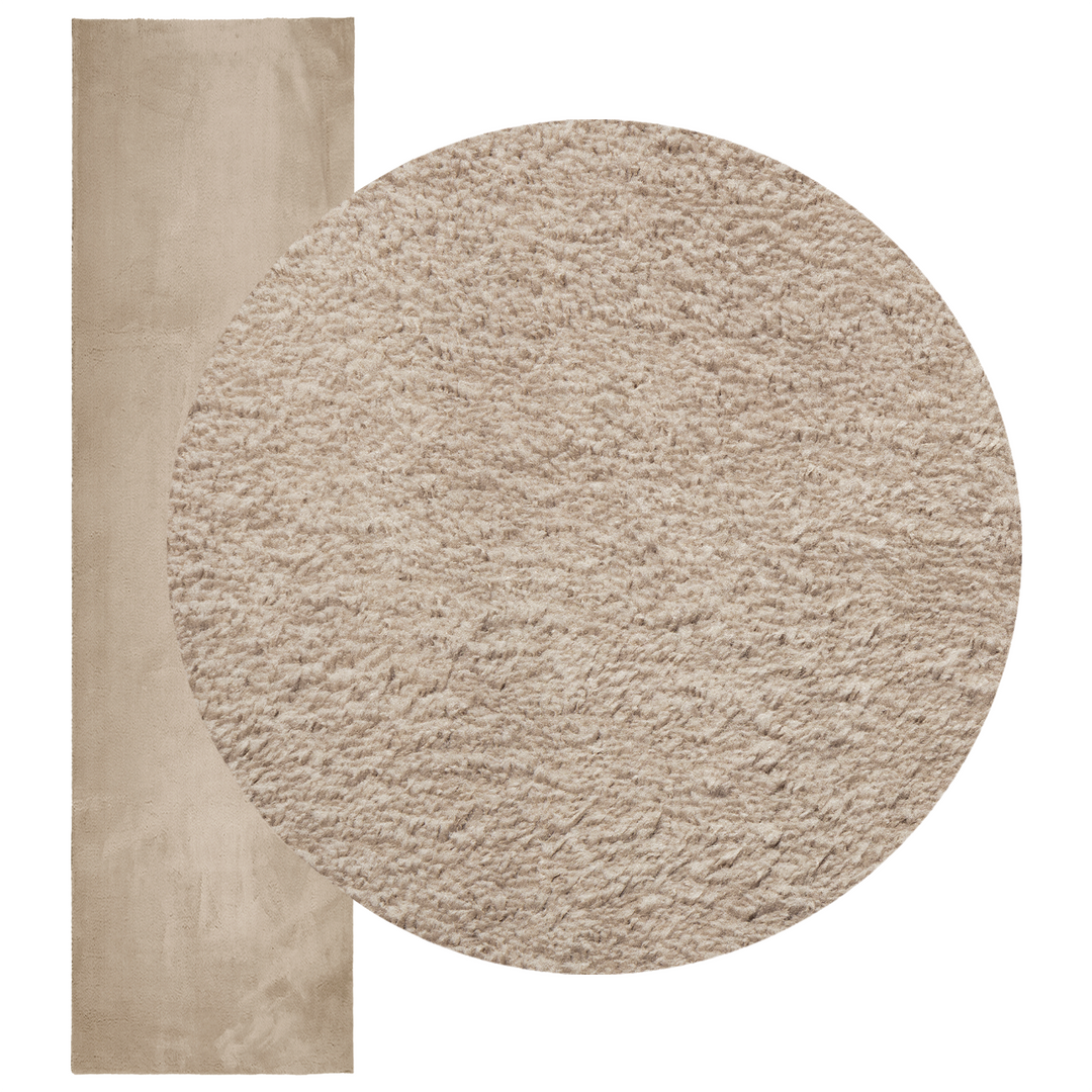 Medium luv blød og vaskbar tæppe HUARTE Sandfarvet 80 x 750 cm