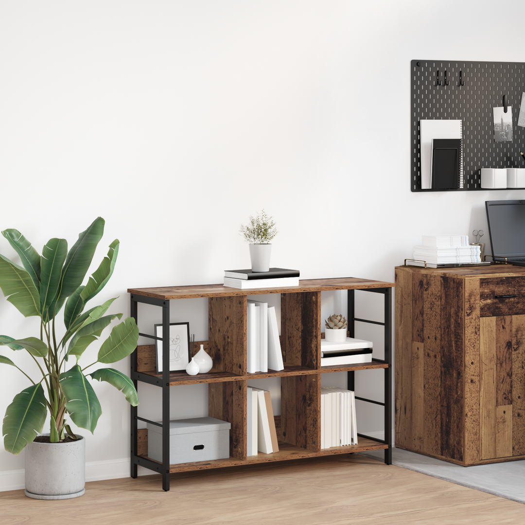 Bogreol Gammelt træ 102 x 32 x 72,5 cm Konstrueret træ