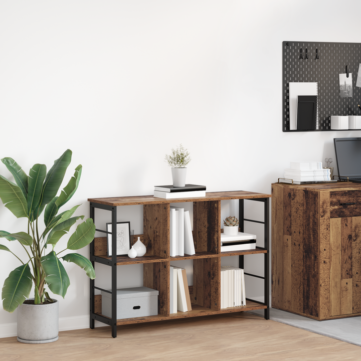 Bogreol Gammelt træ 102 x 32 x 72,5 cm Konstrueret træ