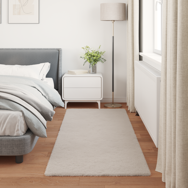 Skridsikker tæppe af kunstig kaninpels OLITE Beige 80 x 200 cm