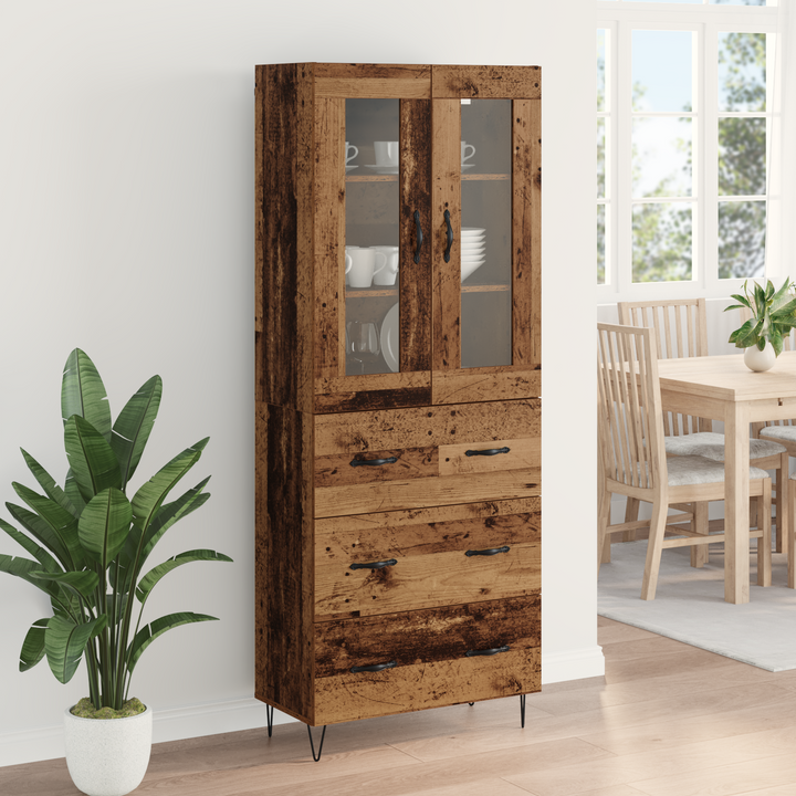 Highboard Gammelt træ 69,5 x 34 x 90 cm Konstrueret træ