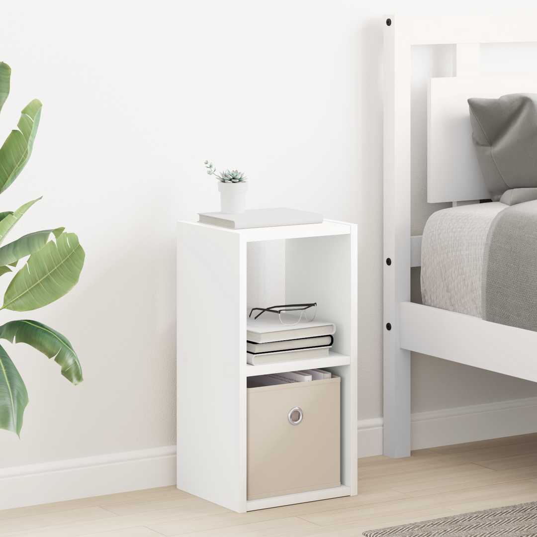 Sengebord 2 pcs Hvid 25,5 x 22 x 49,5 cm Konstrueret træ