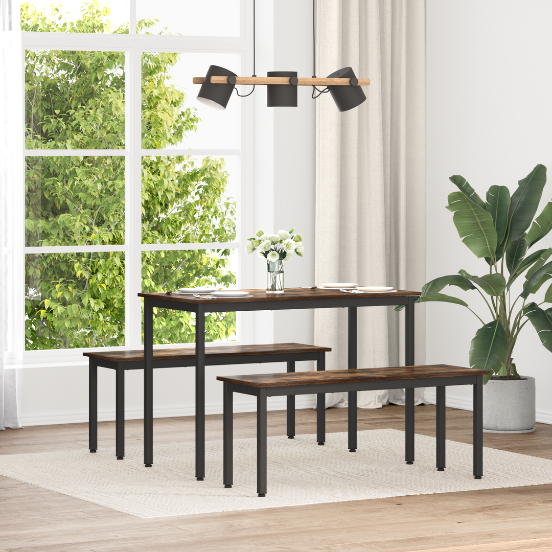 bænk Røget Eg 110 x 35 x 45 cm Konstrueret træ