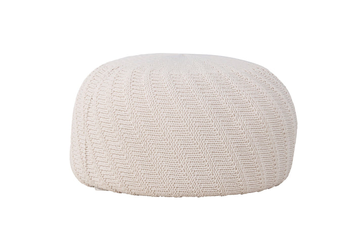 Venture Home Ted Round Pouf - ⌀60 / Offwhite