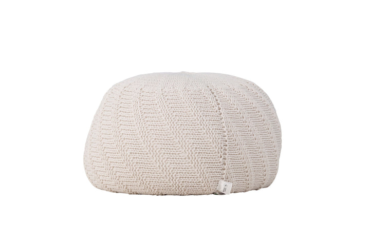 Venture Home Ted Round Pouf - ⌀45 / Offwhite