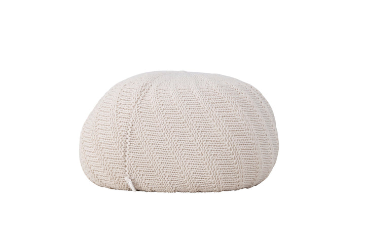 Venture Home Ted Round Pouf - ⌀45 / Offwhite