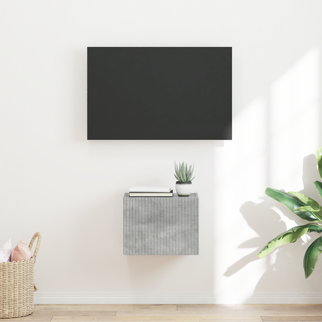 TV vægskab Vægmonteret Beton 39 x 31 x 29,5 cm Konstrueret træ