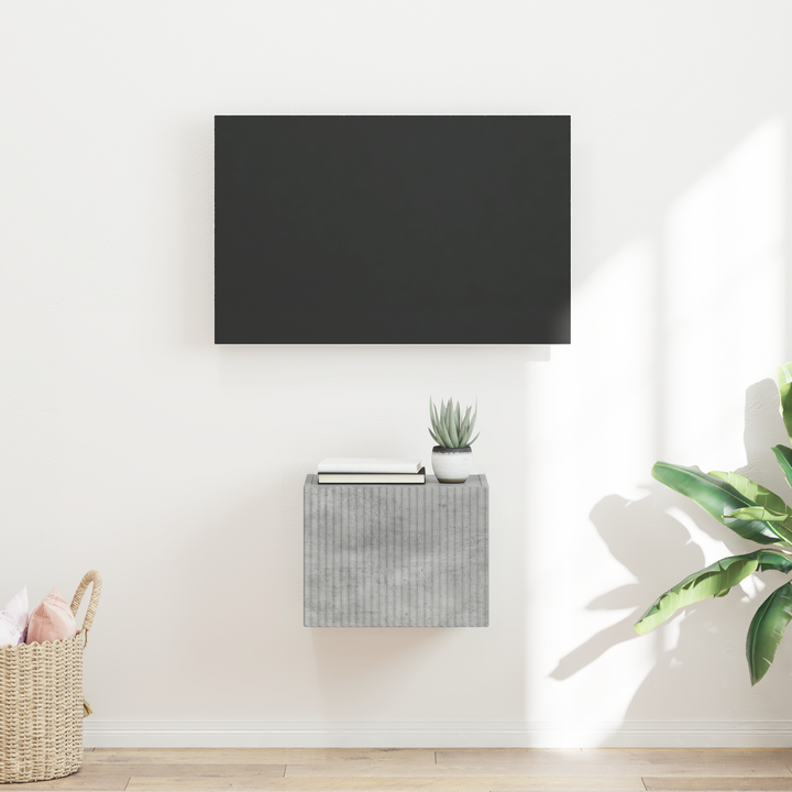 TV vægskab Vægmonteret Beton 39 x 31 x 29,5 cm Konstrueret træ