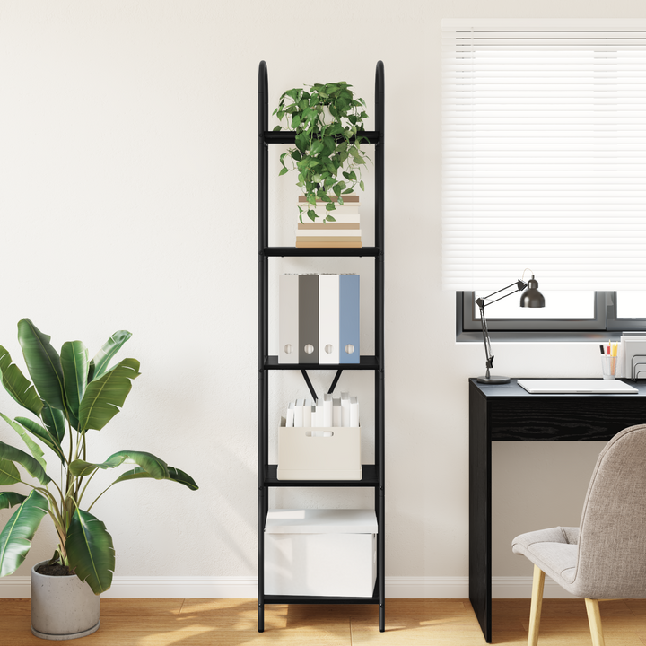 Bogreol Sort eg 40 x 30 x 183 cm Konstrueret træ