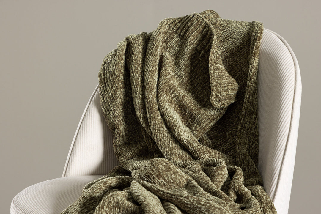 Venture Home Ally Throw Polyester/shiny chenille - Green / - 170*130