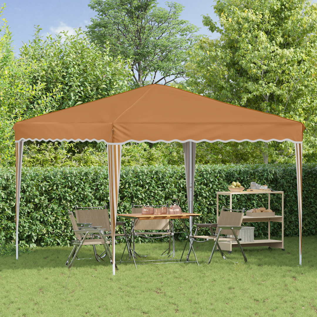 Pop-up Festtelt 288 x 288 x 245 cm Beige Oxford stof