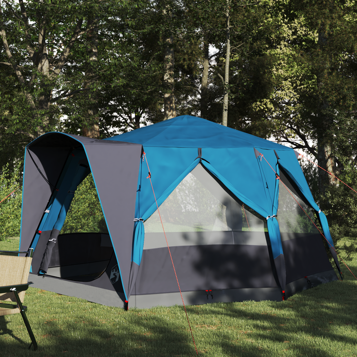 Cabin Tent 5-Person med tag Blå og grå 333 x 317 x 194 cm