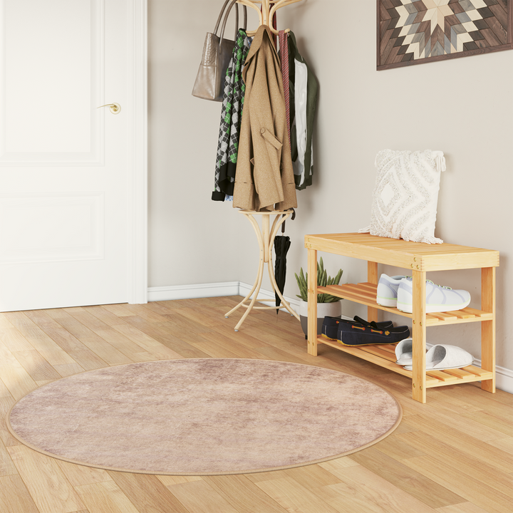 Tæppe Runner MARSA Sandfarvet 120 x 120 cm Polyester og PVC