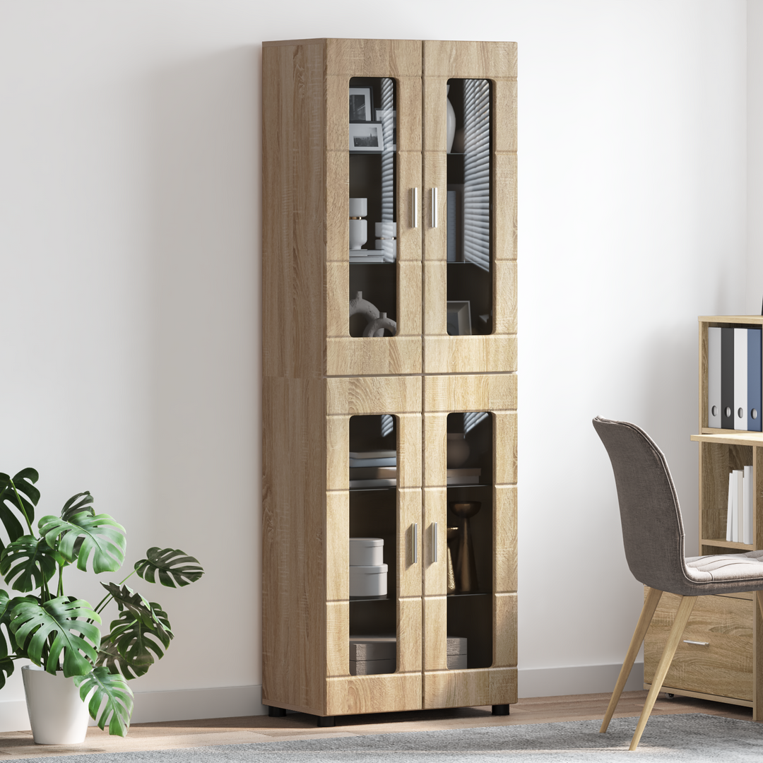 Highboard FLORIN Sonoma eg 60 x 35 x 182 cm Konstrueret træ