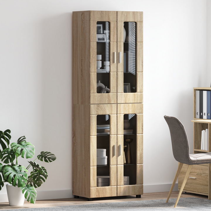 Highboard FLORIN Sonoma eg 60 x 35 x 182 cm Konstrueret træ