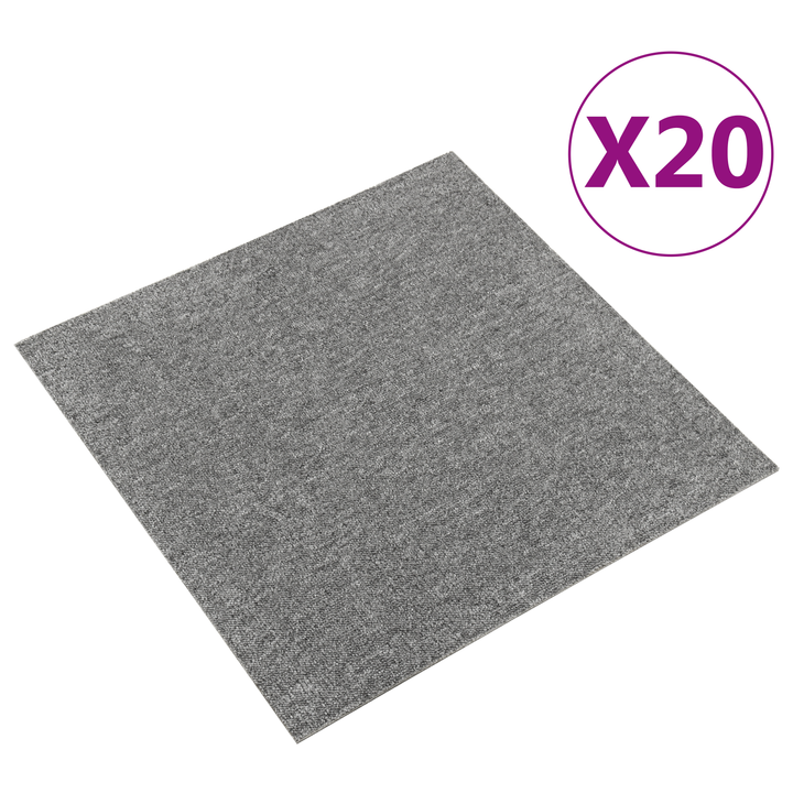 Tæppe 20 pcs Grå 50 x 50 cm 100% Polypropylen